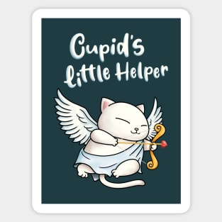 Cupid's Little Helper Cat Sticker